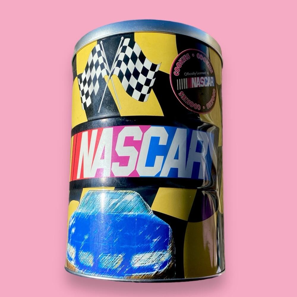 Vintage NASCAR cookie tin
